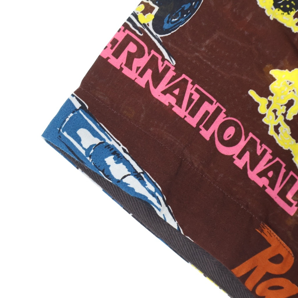 Sacai(サカイ) 25SS CAR RACE TROPICAL PRINT SHIRT カーレース トロピカル 総プリント 半袖 オープンカラーシャツ ブラウン 25-03653M