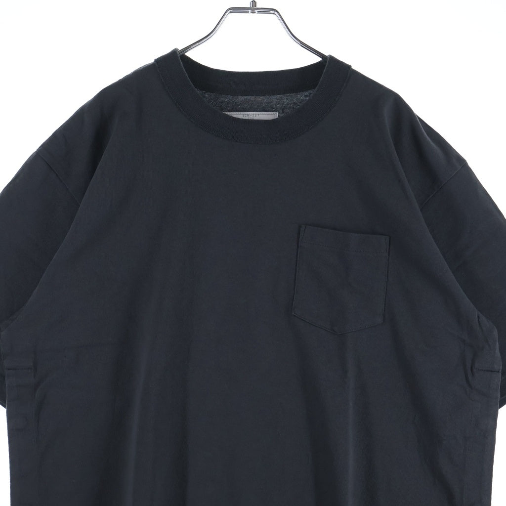 Sacai(サカイ) 25SS COTTON JERSEY T‐SHIRT コットン ジャージ クルーネック半袖ポケットTシャツ カットソー グレー SCM-227