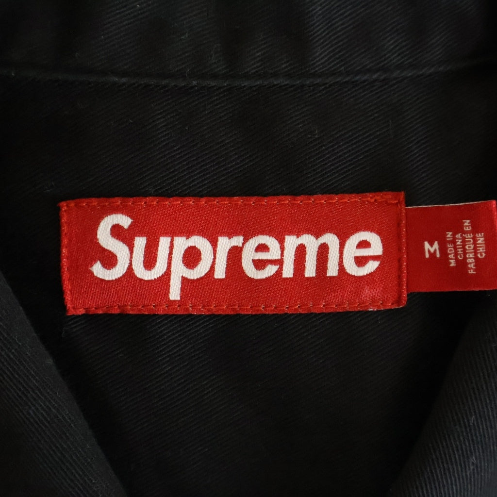 SUPREME(シュプリーム) 25SS Rhinestone Pin Up S/S Work Shirt ラインストーン ピンナップ ショートスリーブ ワークシャツ ブラック