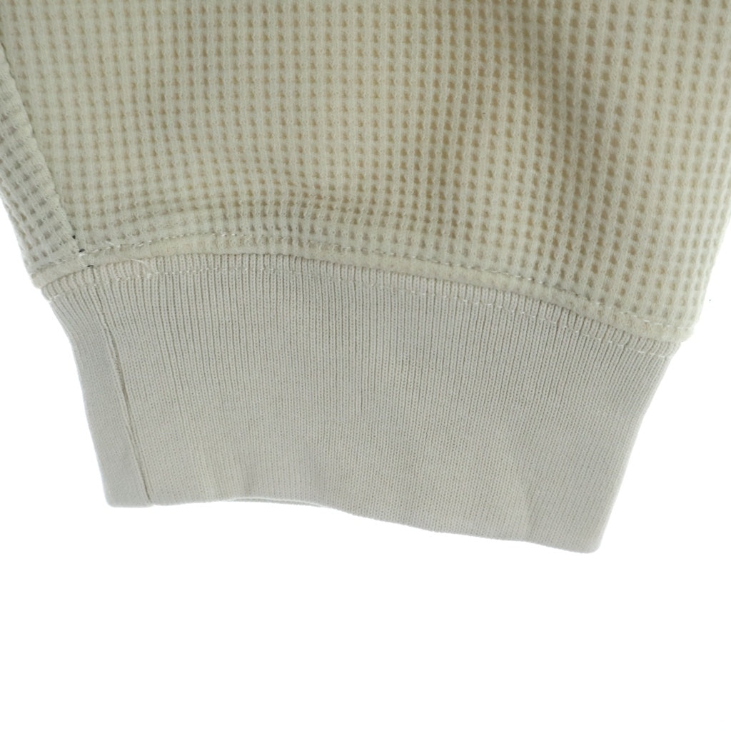 AWAKE NY(アウェイク ニューヨーク) 25AW ×VANSON BONES WAFFLE T‐SHIRT バンソン ボーンズ ワッフル クルーネック長袖Tシャツ カットソー ブラック/ホワイト