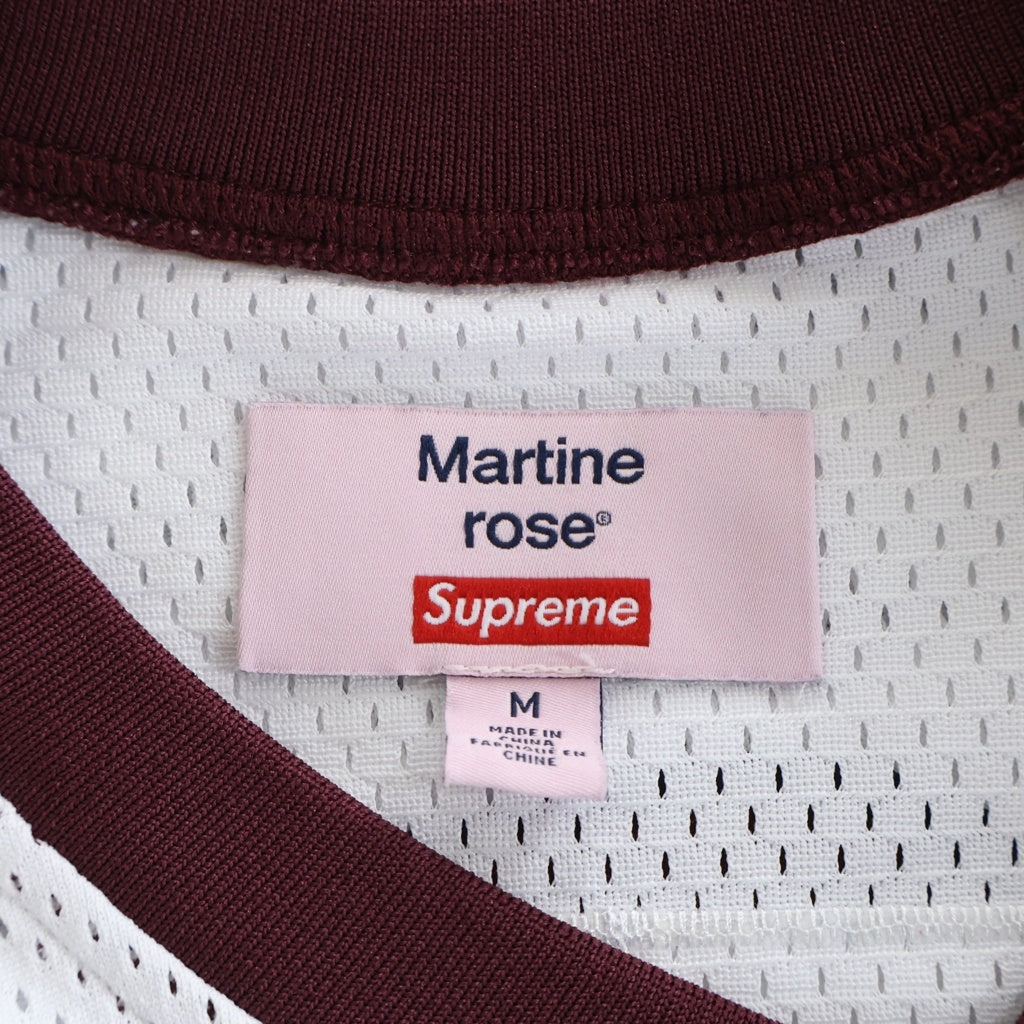 SUPREME(シュプリーム) 24AW ×MARTINE ROSE Football Jersey マーティンローズ フットボール ジャージ 半袖ゲームTシャツ カットソー ホワイト
