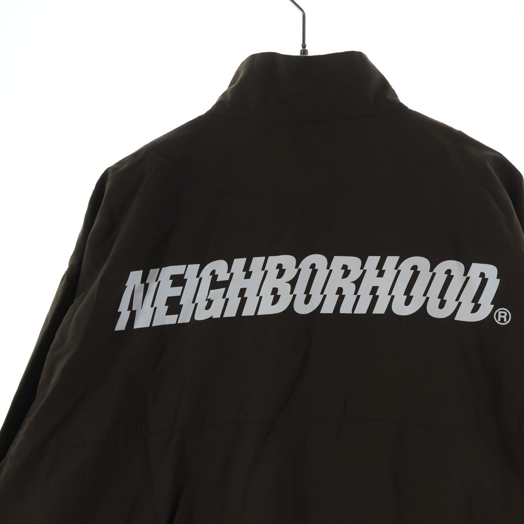 NEIGHBORHOOD(ネイバーフッド) 25AW TRACK JACKET ロゴプリント ナイロン トラックジャケット ブラウン 252TSNH-JKM06