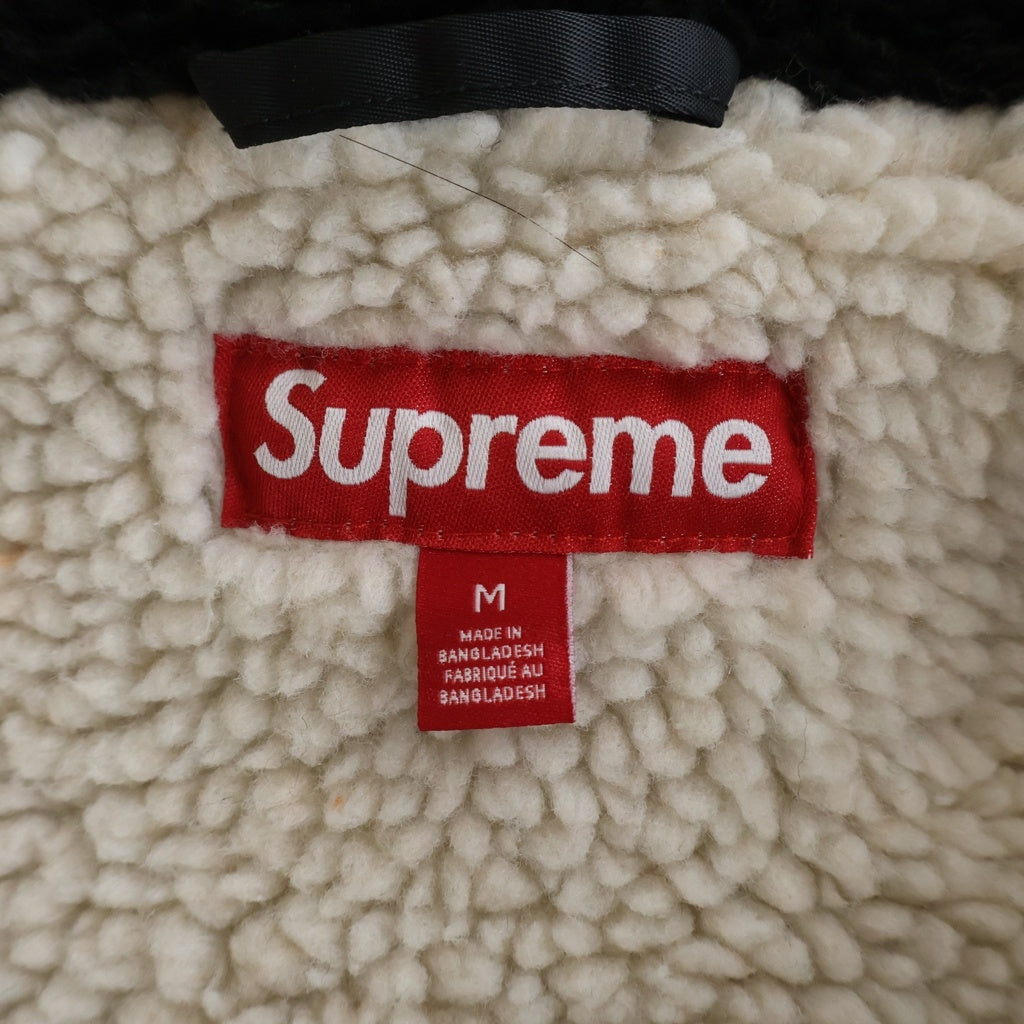 SUPREME(シュプリーム) 25SS ×AOI Nylon Bomber Jacket 葵産業 バック刺繍 ボアライニング ナイロン ボンバージャケット ブラック