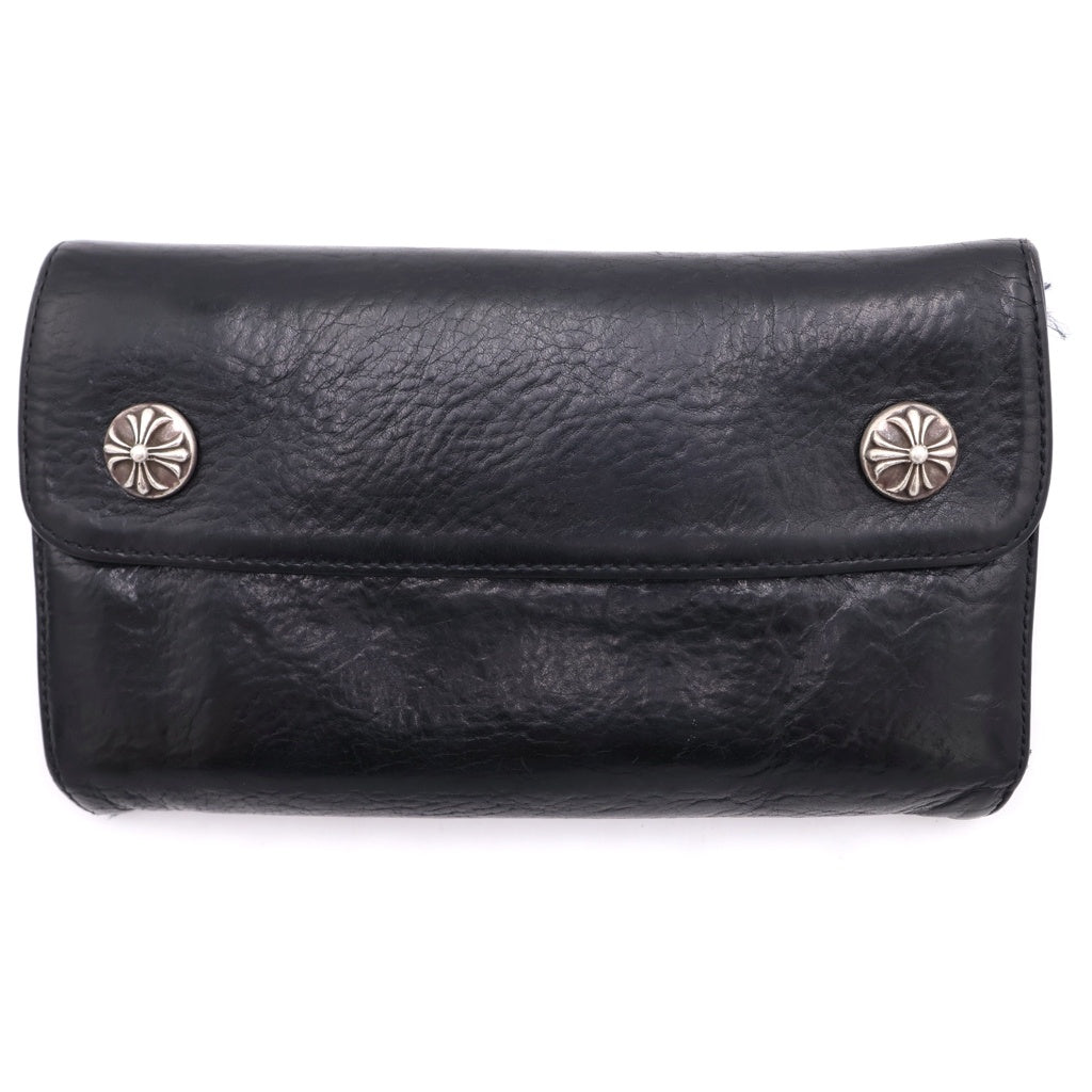 CHROME HEARTS(クロムハーツ) WAVE ウェーブ レザーウォレット 財布 ブラック