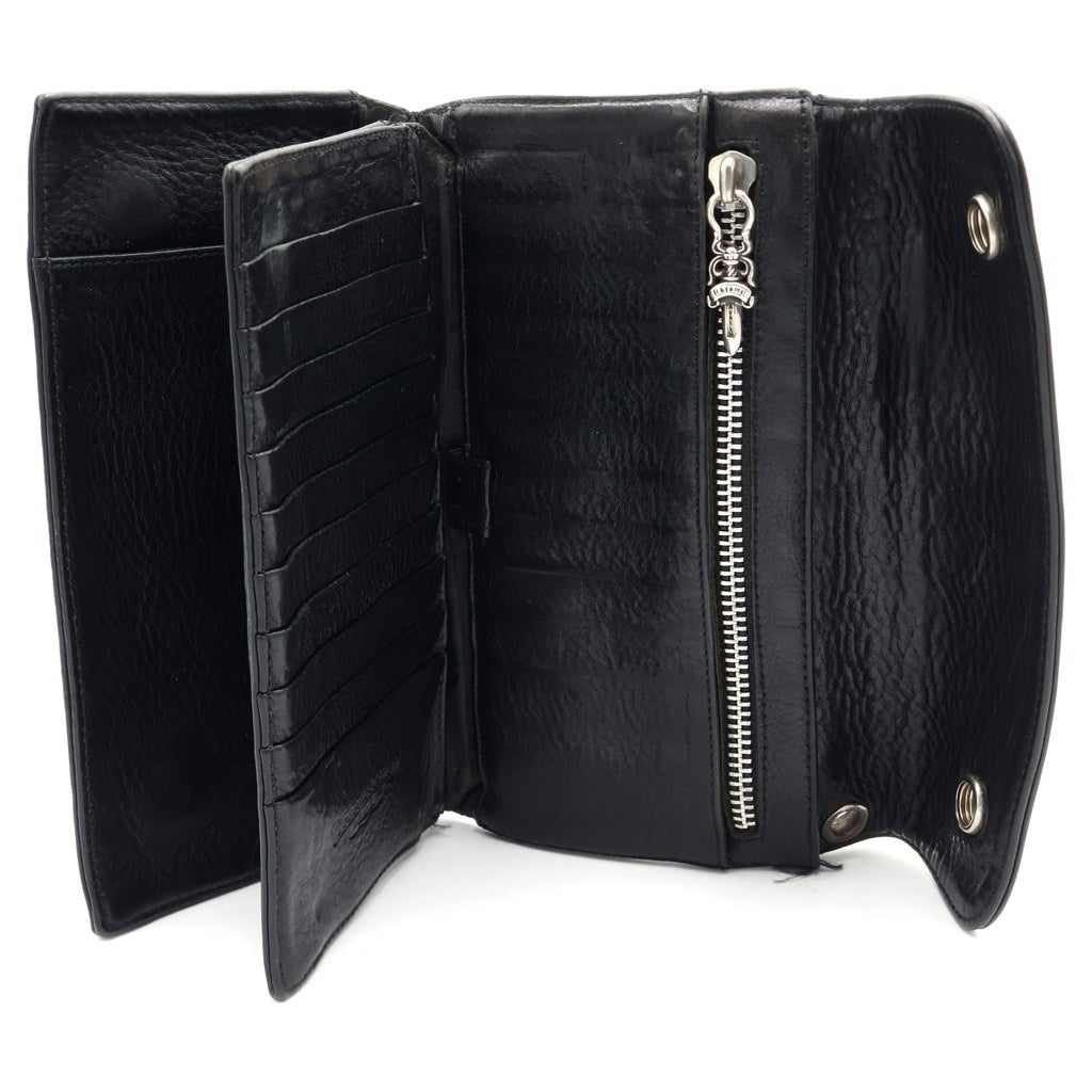 CHROME HEARTS(クロムハーツ) WAVE ウェーブ レザーウォレット 財布 ブラック