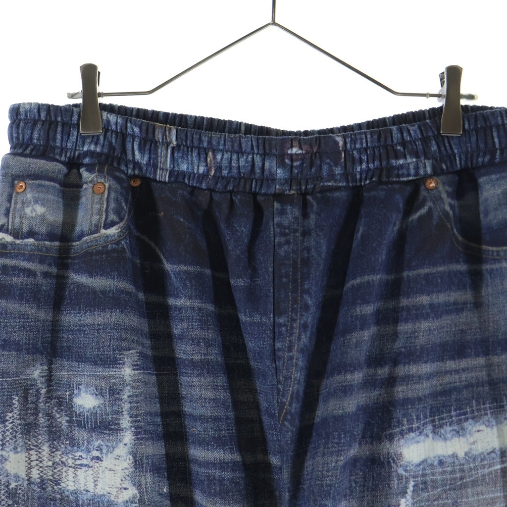 SAPEur(サプール) 5550XX SWEAT PANTS トロンプルイユスウェットパンツ ブルー A0025-001