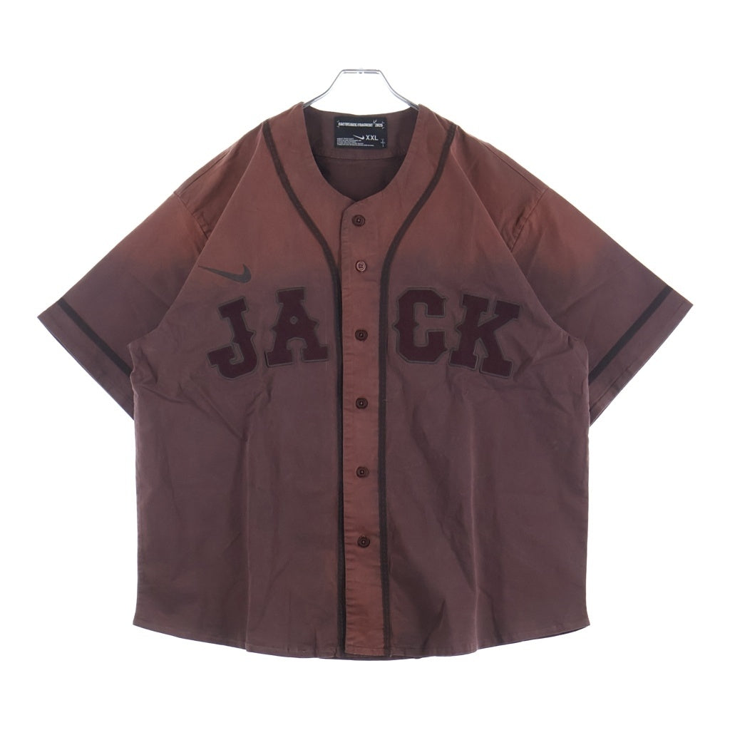 Cactus Jack(カクタスジャック) ×FRAGMENT ×NIKE TOKYO JACK RETRO BASEBALL JERSEY 東京ジャック レトロベースボール ジャージ半袖シャツ ブラウン ISTS-FD-NK-RC01