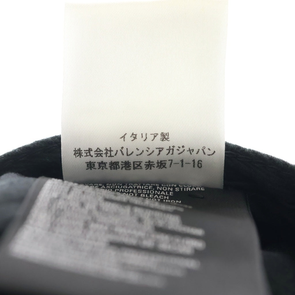 BALENCIAGA(バレンシアガ) Destroyed BB Pierced Cap デストロイ ピアス ロゴエンブロイダリー キャップ 帽子 ブラック 661887 410B2