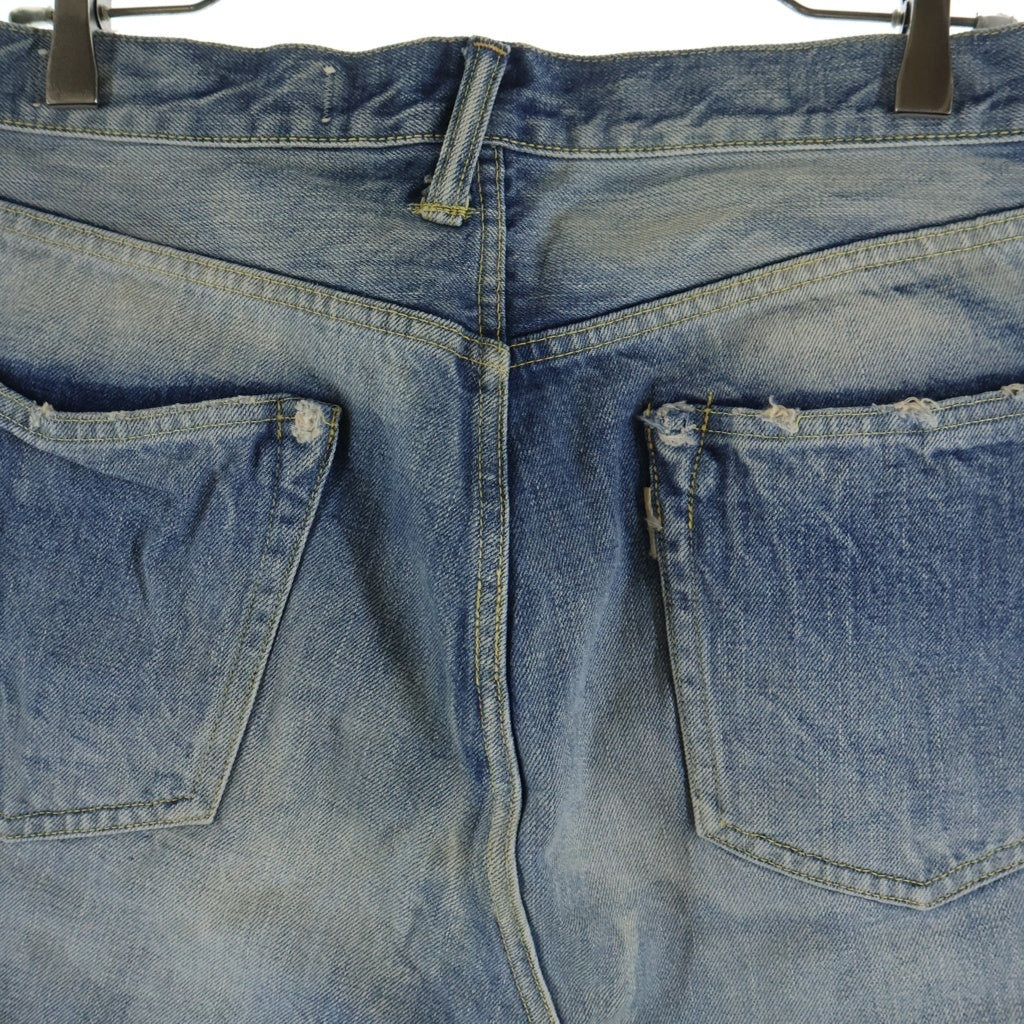 KAPITAL(キャピタル) DEFORMED SAROUEL DENIM SHORT スタッズ サルエル デニムショートパンツ インディゴ