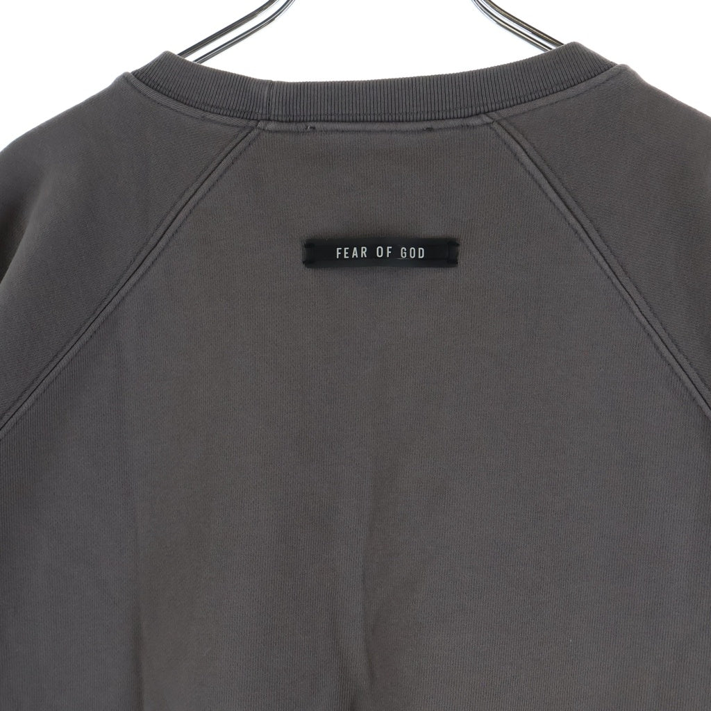 FEAR OF GOD(フィアオブゴッド) SIXTH COLLECTION バックロゴパッチ 半袖スウェット クルーネックトレーナー ブラウン
