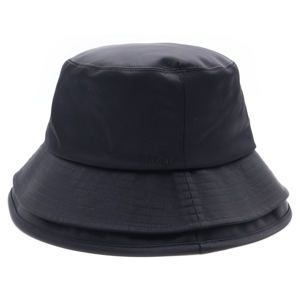 Sacai(サカイ) 23SS NYLON TWILL DOUBLE BRIM HAT ナイロンツイル ダブルブリム バケットハット 帽子 ブラック 23-559S