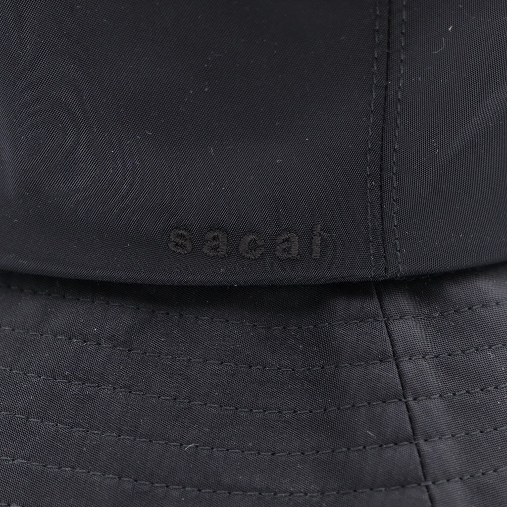 Sacai(サカイ) 23SS NYLON TWILL DOUBLE BRIM HAT ナイロンツイル ダブルブリム バケットハット 帽子 ブラック 23-559S