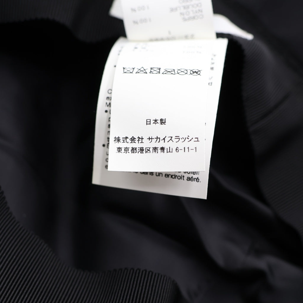 Sacai(サカイ) 23SS NYLON TWILL DOUBLE BRIM HAT ナイロンツイル ダブルブリム バケットハット 帽子 ブラック 23-559S