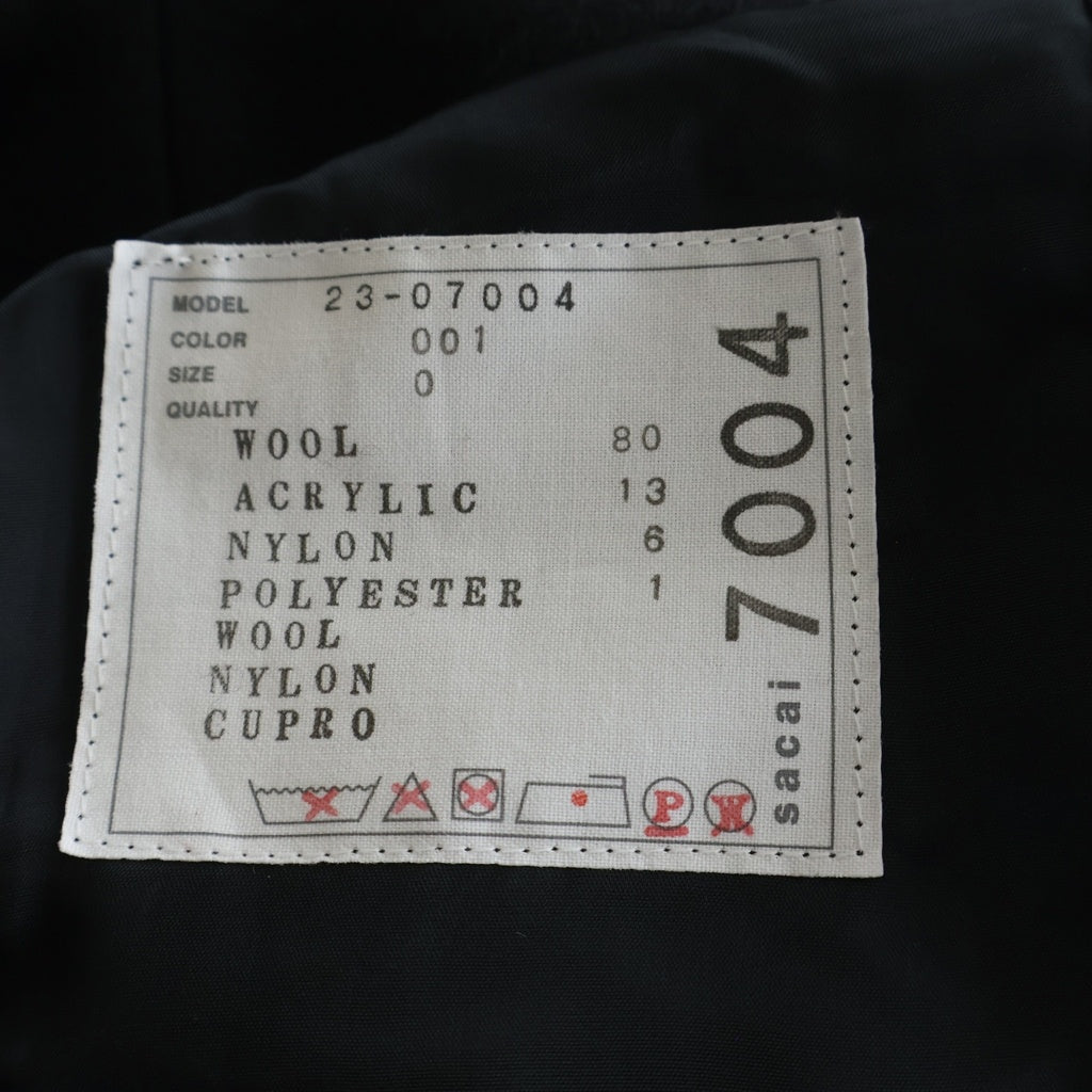 Sacai(サカイ) 23AW TWEED SKIRT ツウィード ロングスカート ブラック 23-07004 レディース