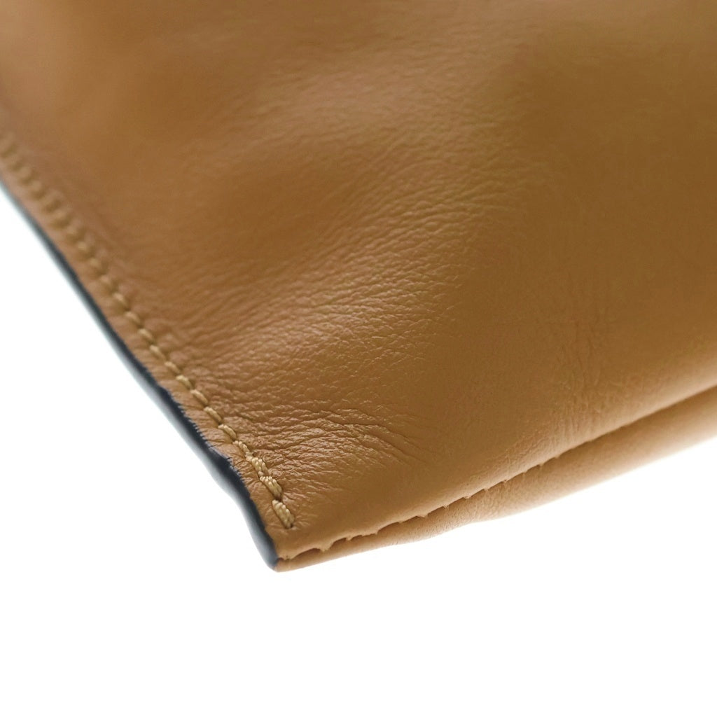 LOEWE(ロエベ) FLAMENCO POCKET フラメンコポケット レザー ロゴエンボス 巾着 バッグ ブラウン A411F10X01 レディース