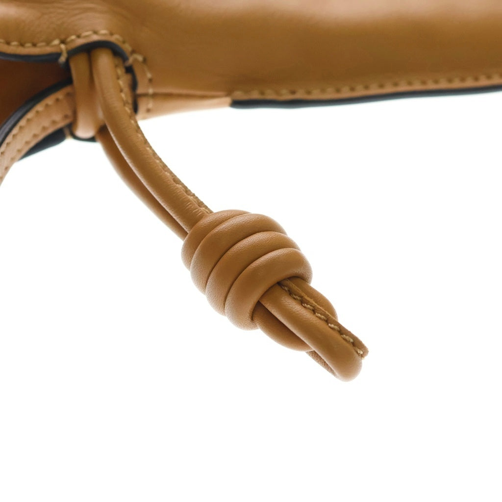 LOEWE(ロエベ) FLAMENCO POCKET フラメンコポケット レザー ロゴエンボス 巾着 バッグ ブラウン A411F10X01 レディース