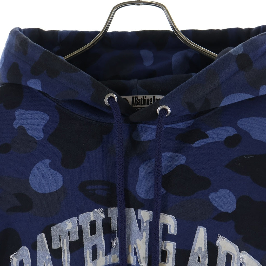 A BATHING APE(アベイシングエイプ) COLOR CAMO PULLOVER HOODIE カラー カモ プルオーバースウェットパーカー フーディー ブルー 001PPK801011M
