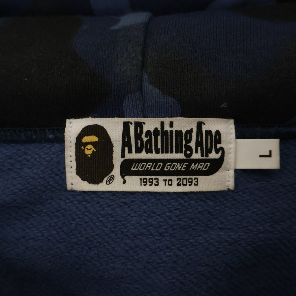 A BATHING APE(アベイシングエイプ) COLOR CAMO PULLOVER HOODIE カラー カモ プルオーバースウェットパーカー フーディー ブルー 001PPK801011M