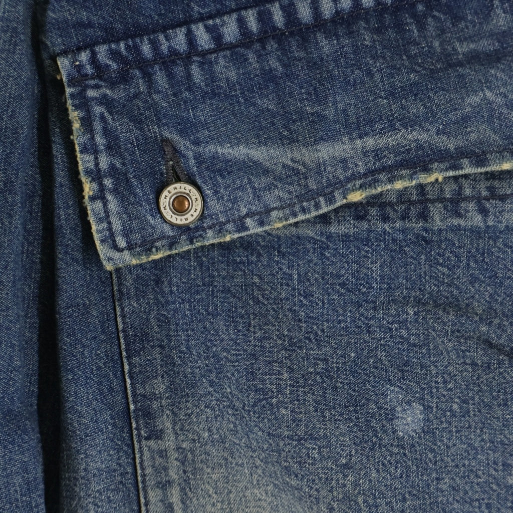NO BRAND(ノーブランド) HERILL/ヘリル Nepdenim M44 Trousers ワイドデニムパンツ カーゴパンツ インディゴ
