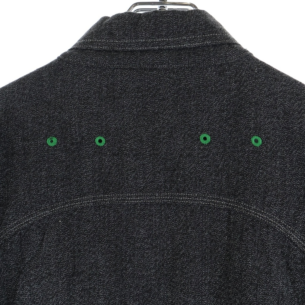 KAPITAL(キャピタル) GRANDRELLE 2TONES BONE PATCH VENTILATOR WORKSHIRT ボーンワークシャツ ブラック