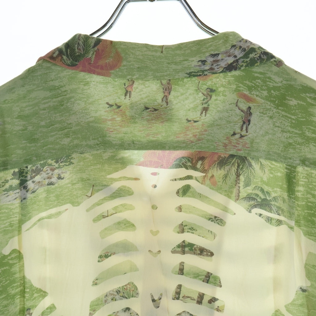 KAPITAL(キャピタル) Rayon Kamekameha Bone Aloha Shirt レーヨン ボーンアロハシャツ