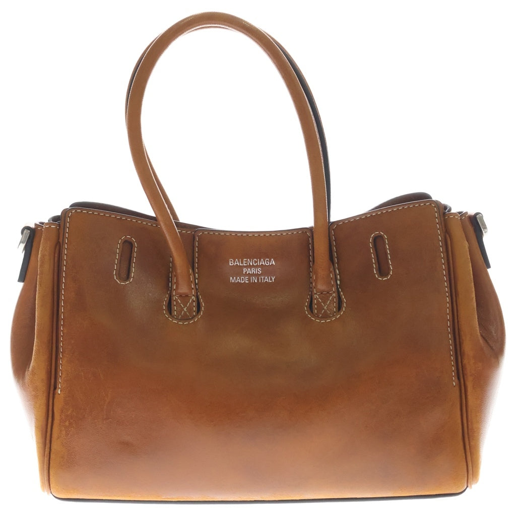 BALENCIAGA(バレンシアガ) BEL AIR キャリーオールバッグ ミニ スムースレザー ブラウン 835732 レディース
