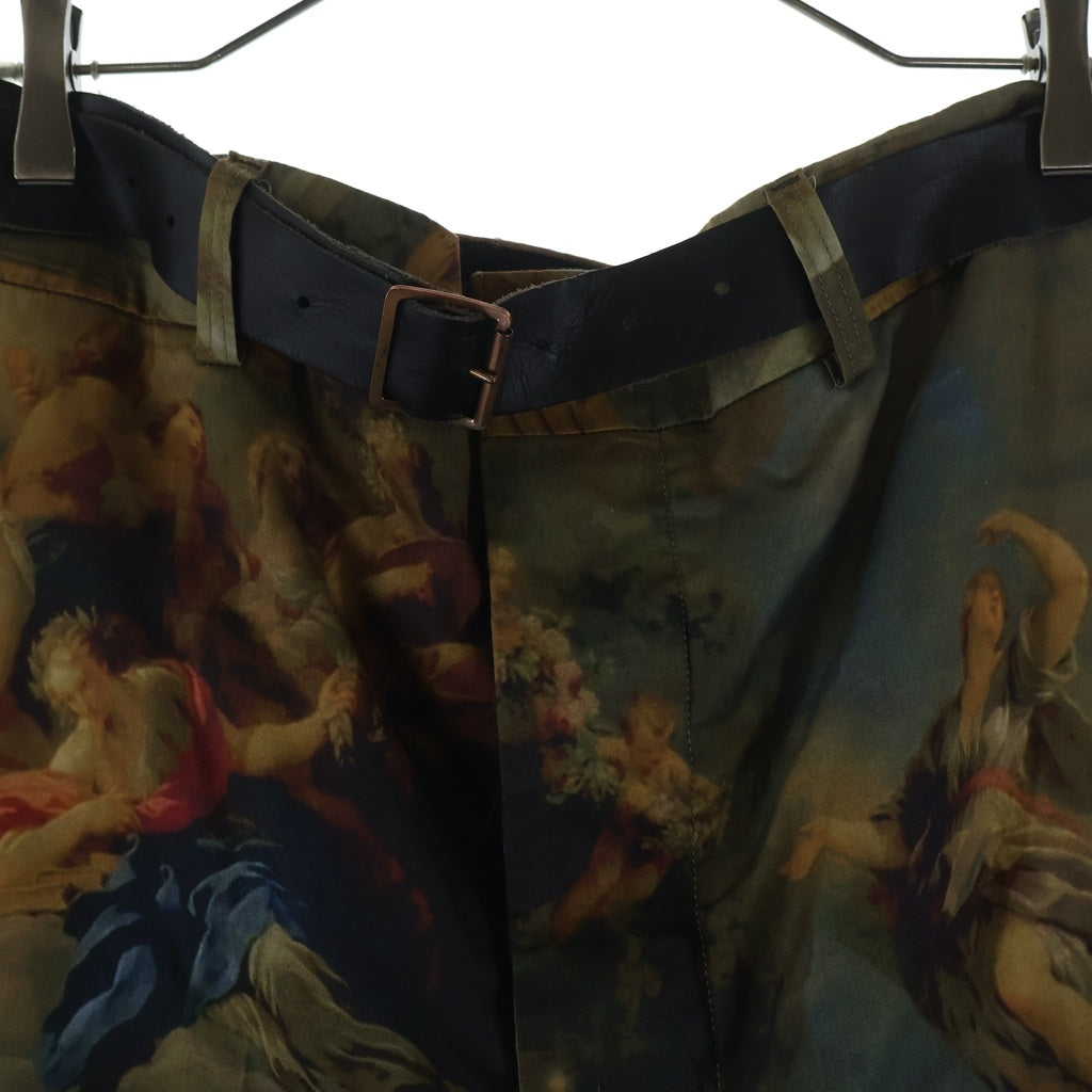 Paul Harnden(ポールハーデン) Belt Short 総柄 ベルトパンツ ブラック