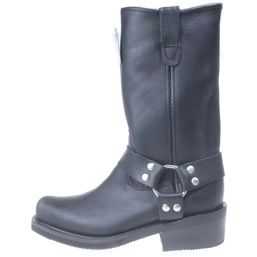 NO BRAND(ノーブランド) DOUBLE-H ダブルエイチ ハーネス エンジニアロングブーツ レディース ブラック US6/24cm 4008