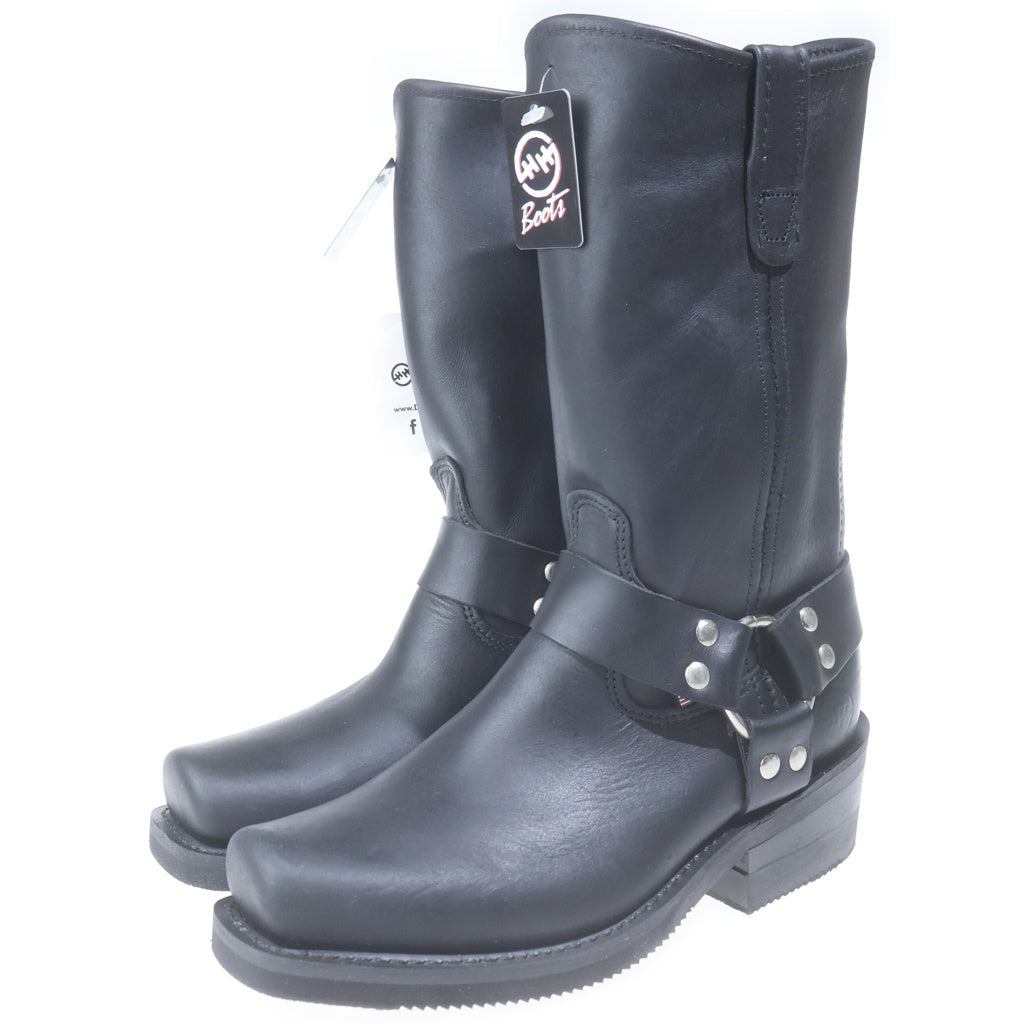 NO BRAND(ノーブランド) DOUBLE-H ダブルエイチ ハーネス エンジニアロングブーツ レディース ブラック US6/24cm 4008