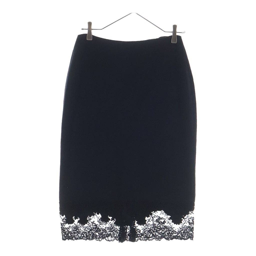 ERMANNO SCERVINO(エルマンノシェルヴィーノ) ウール 花柄フリル スカート ブラック D352O339PWE レディース