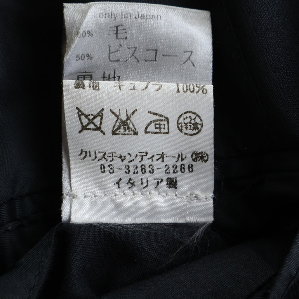 Dior HOMME(ディオールオム) 06SS ストライプ 5B ダブル ウール レーヨン混 テーラードジャケット ブラック/ブルー 6EF1026655 レディース