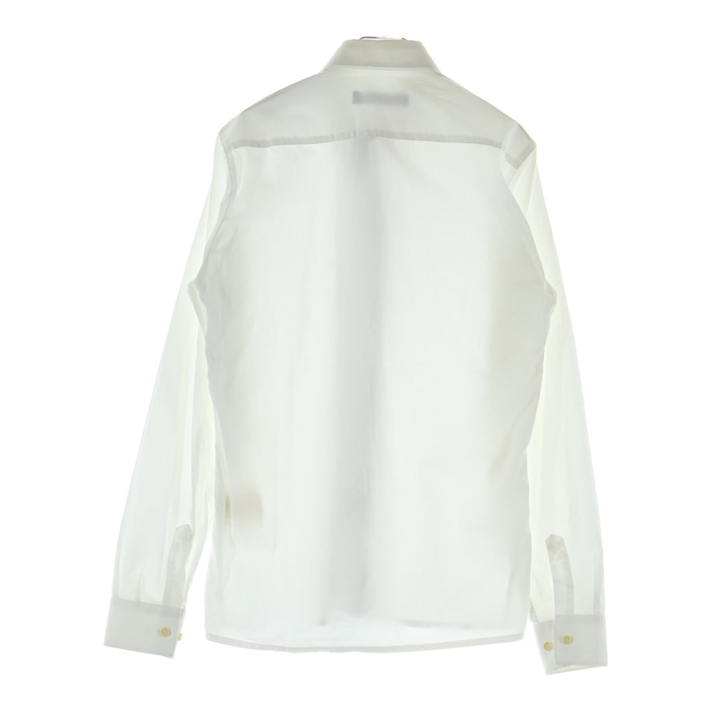 RAF BY RAF SIMONS(ラフ バイ ラフシモンズ) ロゴ エンブロイダリー コットン 長袖ボタンシャツ ホワイト