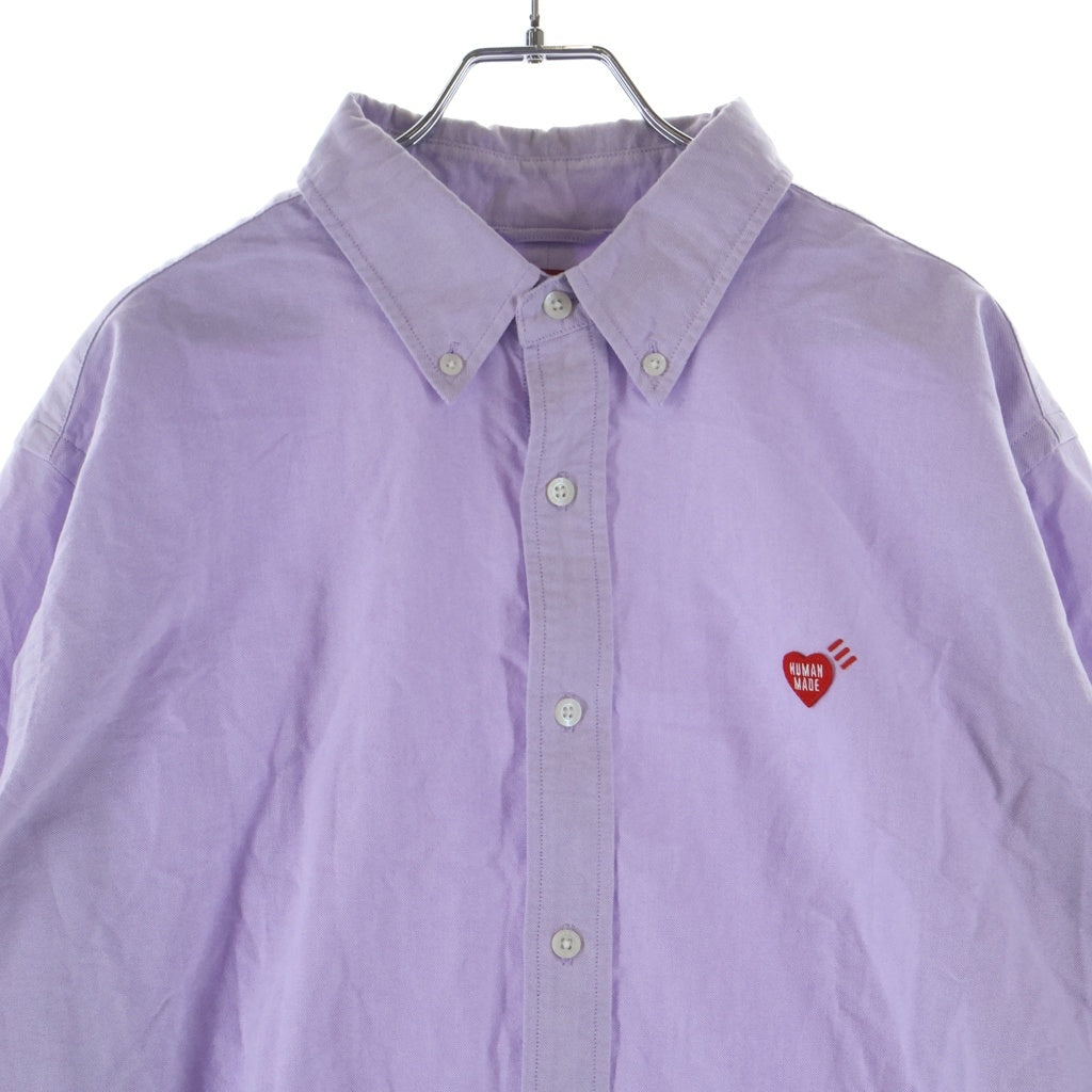 HUMAN MADE(ヒューマンメイド) 25AW OXFORD BD L/S SHIRT オックスフォードボタンダウン 長袖シャツ パープル HM30SH005