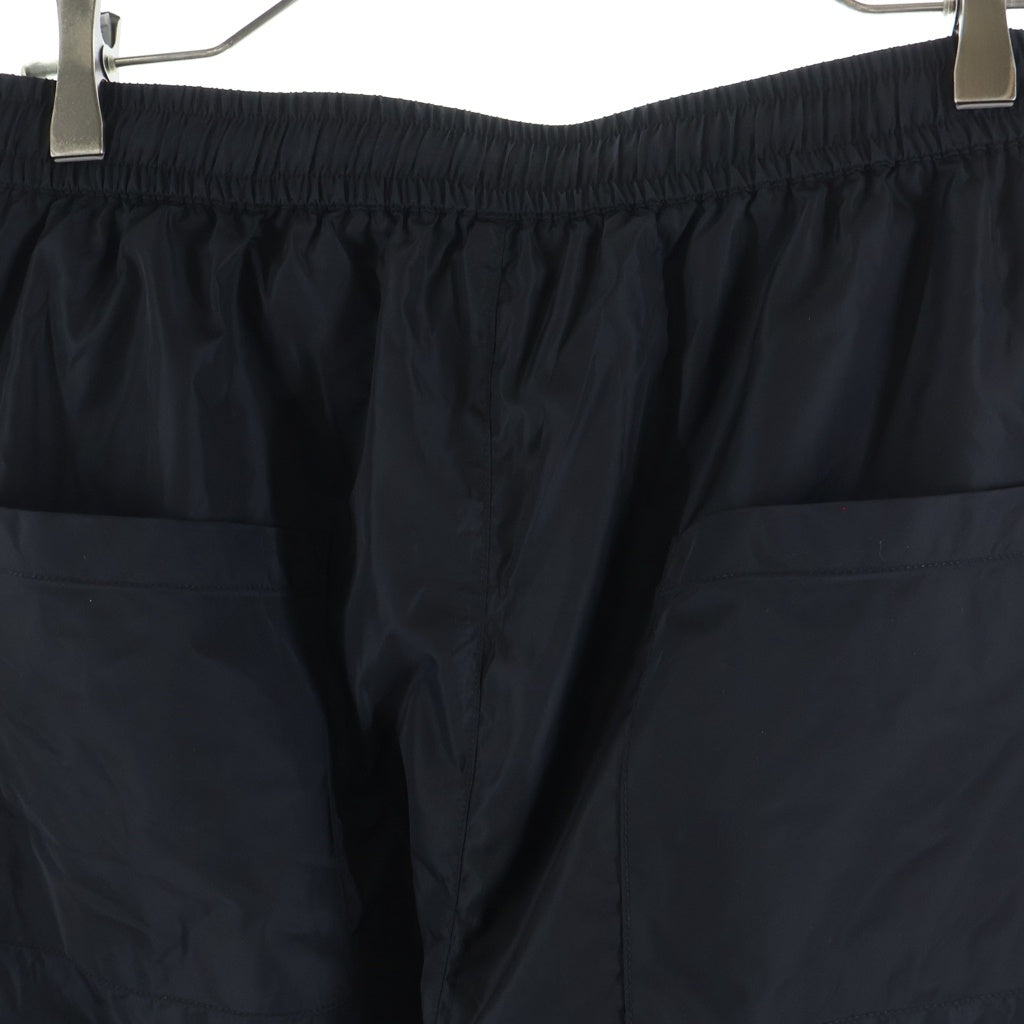 NO BRAND(ノーブランド) SWJP 26SS 2001 NYLON ZIP PANTS エスダブリュージェーピー ナイロン ジップ ロゴ エンブロイダリー パンツ ブラック SW-26SS-20
