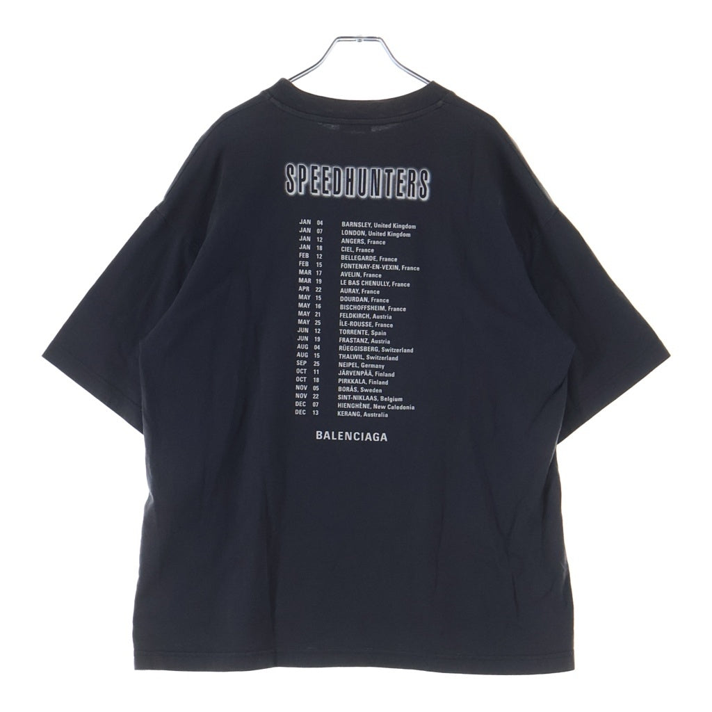 BALENCIAGA(バレンシアガ) SPEEDHUNTERS スピードハンター プリント クルーネック半袖Tシャツ カットソー ブラック 541703 TCV38