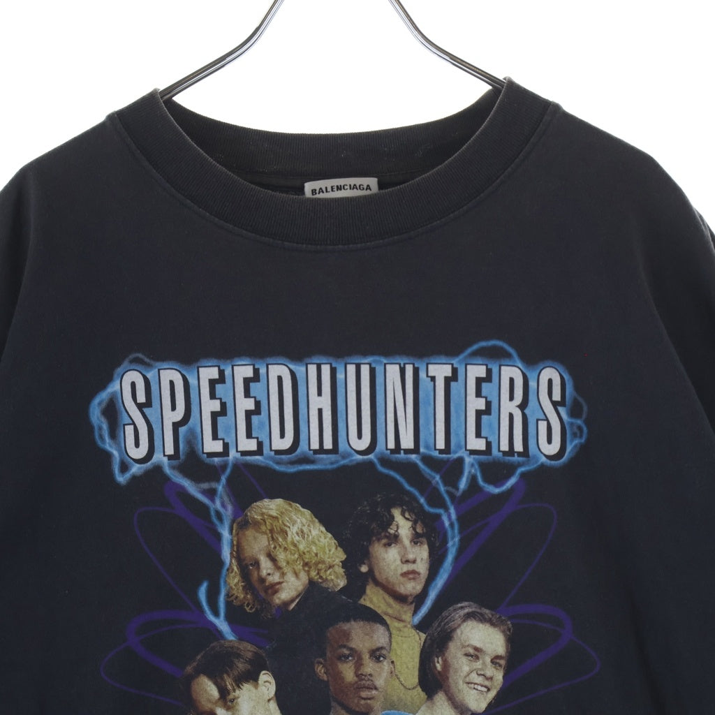BALENCIAGA(バレンシアガ) SPEEDHUNTERS スピードハンター プリント クルーネック半袖Tシャツ カットソー ブラック 541703 TCV38