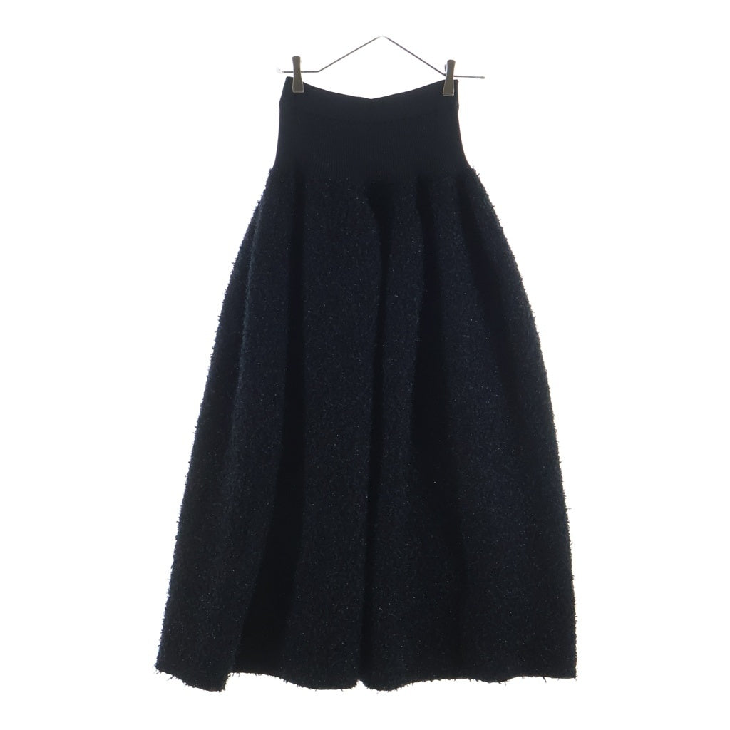 CFCL(シーエフシーエル) POTTERY REEF LUXE SKIRT ポタリー リーフ リュクスポリエステル ナイロン ラメ加工 ロングスカート ブラック レディース CF008KG166