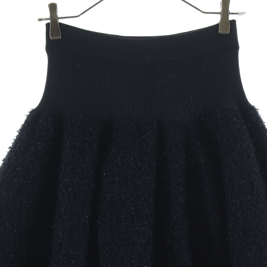 CFCL(シーエフシーエル) POTTERY REEF LUXE SKIRT ポタリー リーフ リュクスポリエステル ナイロン ラメ加工 ロングスカート ブラック レディース CF008KG166