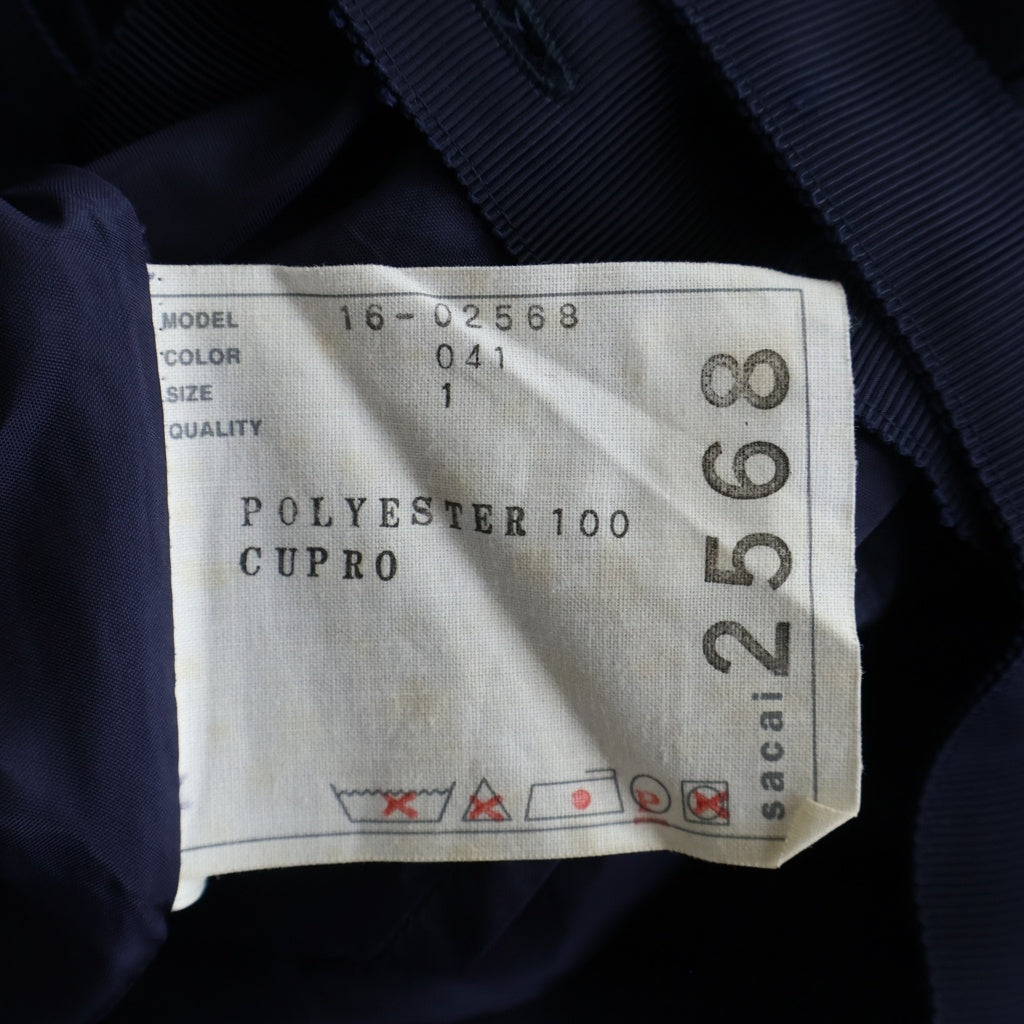 Sacai(サカイ) 16SS ポリエステル ペイズリー柄 ボンテージ プリーツスカート ブラック レディース 16-02568