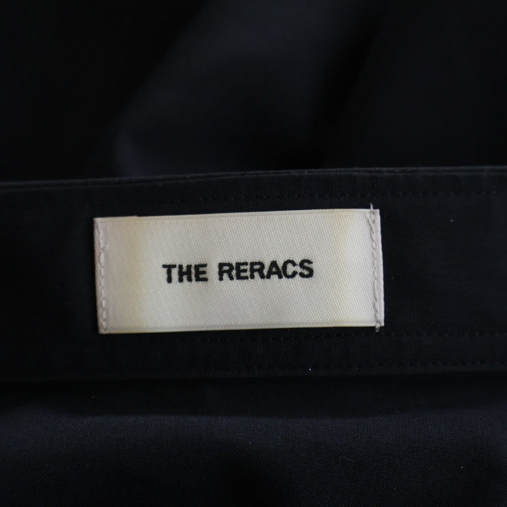 THE RERACS(ザ リラクス) 25SS ポリエステル スタンドカラー スナップボタン 半袖シャツ ブラック 25SS-REBL-468-IDSP-L