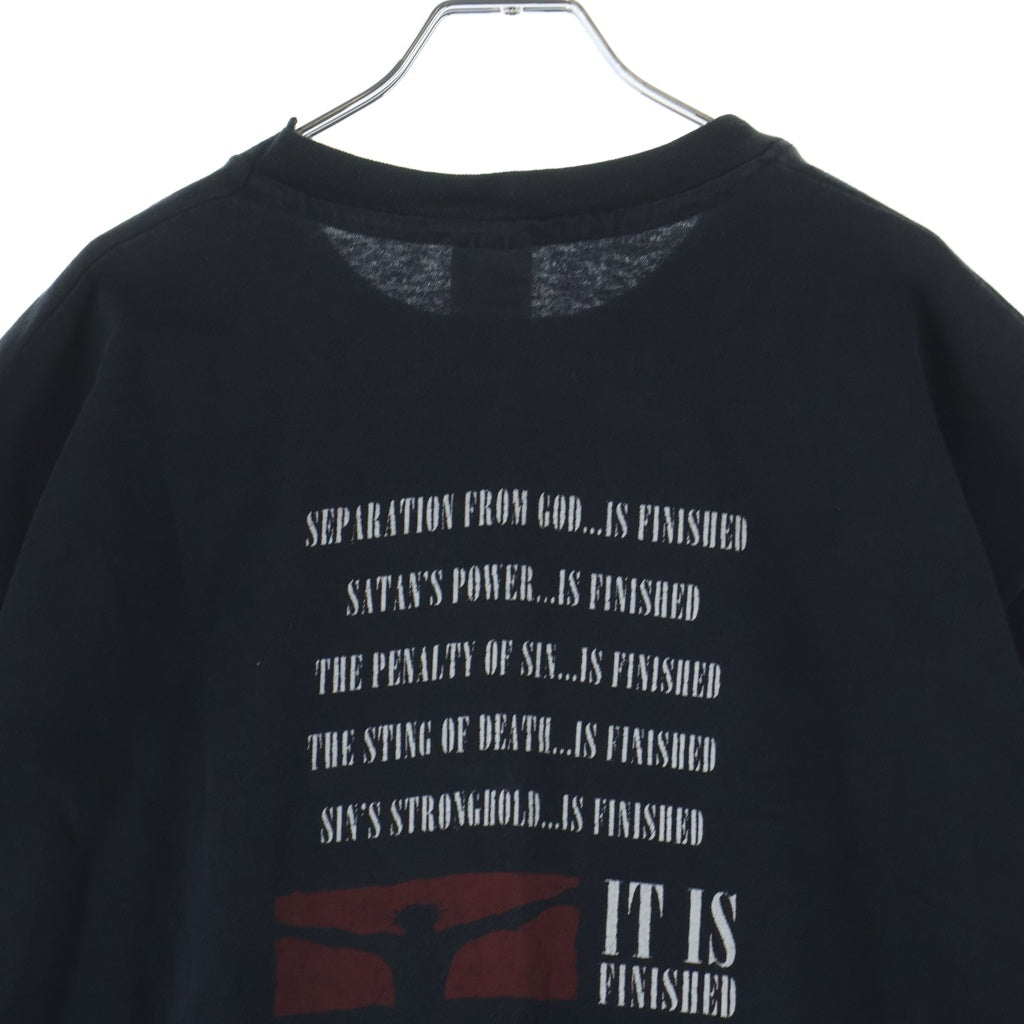 VINTAGE(ヴィンテージ) 90S VINTAGE JESUS IT IS FINISHED TEE ANVIL ヴィンテージ ジーザス イエスキリスト グラフィックプリントTシャツ 半袖クルーネックカットソー ブラック