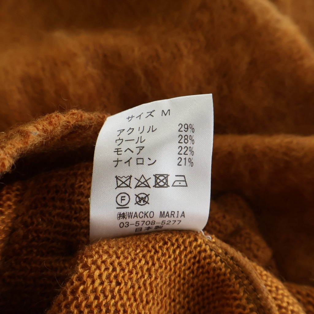 WACKO MARIA(ワコマリア) 22AW MOHAIR KNIT CARDIGAN モヘア混 ウールニットカーディガン ブラウン 22FW-WHK-KN06