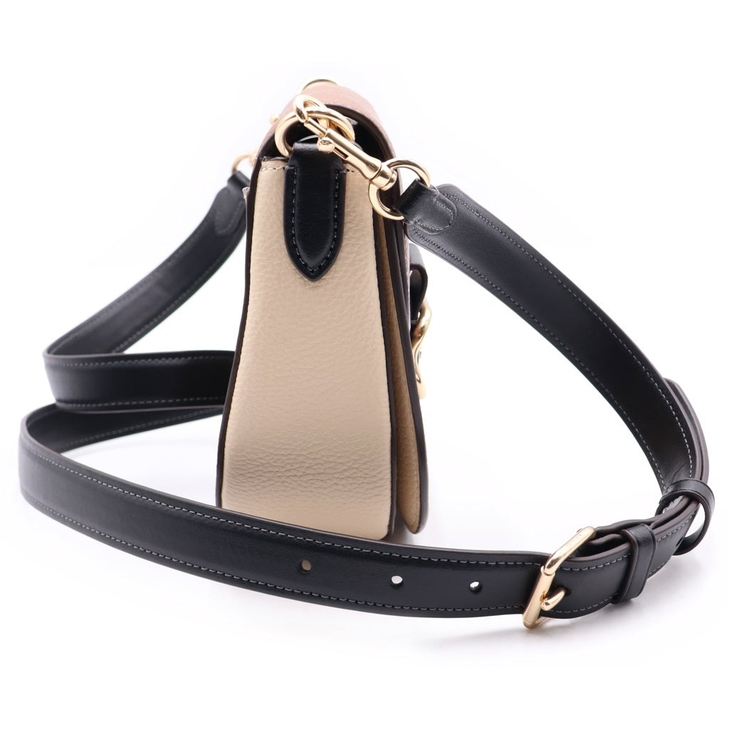 COACH(コーチ) MORGAN SADDLE BAG IN COLORBLOCK SIGNATURE CANVAS モーガン サドル カラーブロック シグネチャー キャンバス ショルダー バッグ ブラウン H2211-CE565 レディース