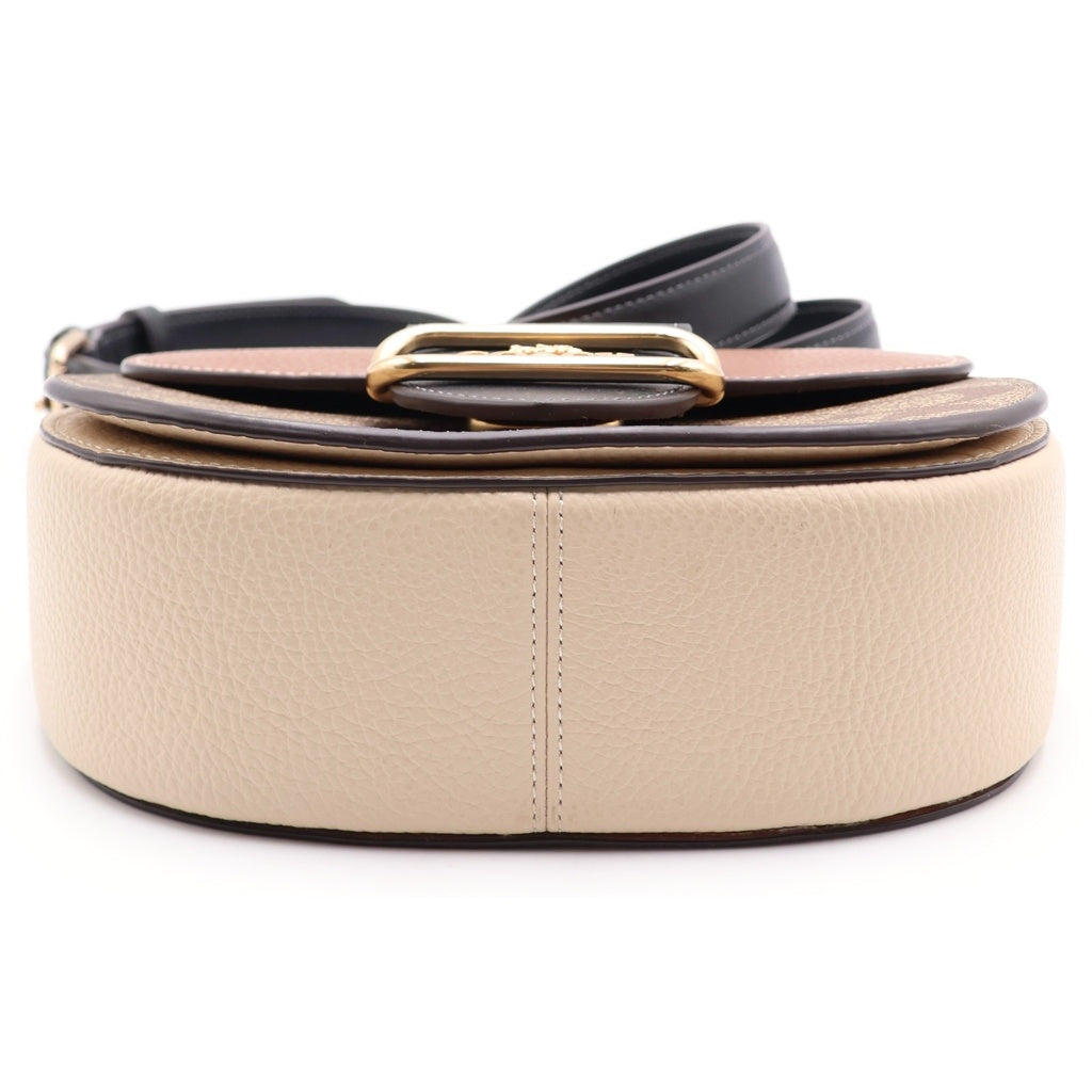 COACH(コーチ) MORGAN SADDLE BAG IN COLORBLOCK SIGNATURE CANVAS モーガン サドル カラーブロック シグネチャー キャンバス ショルダー バッグ ブラウン H2211-CE565 レディース