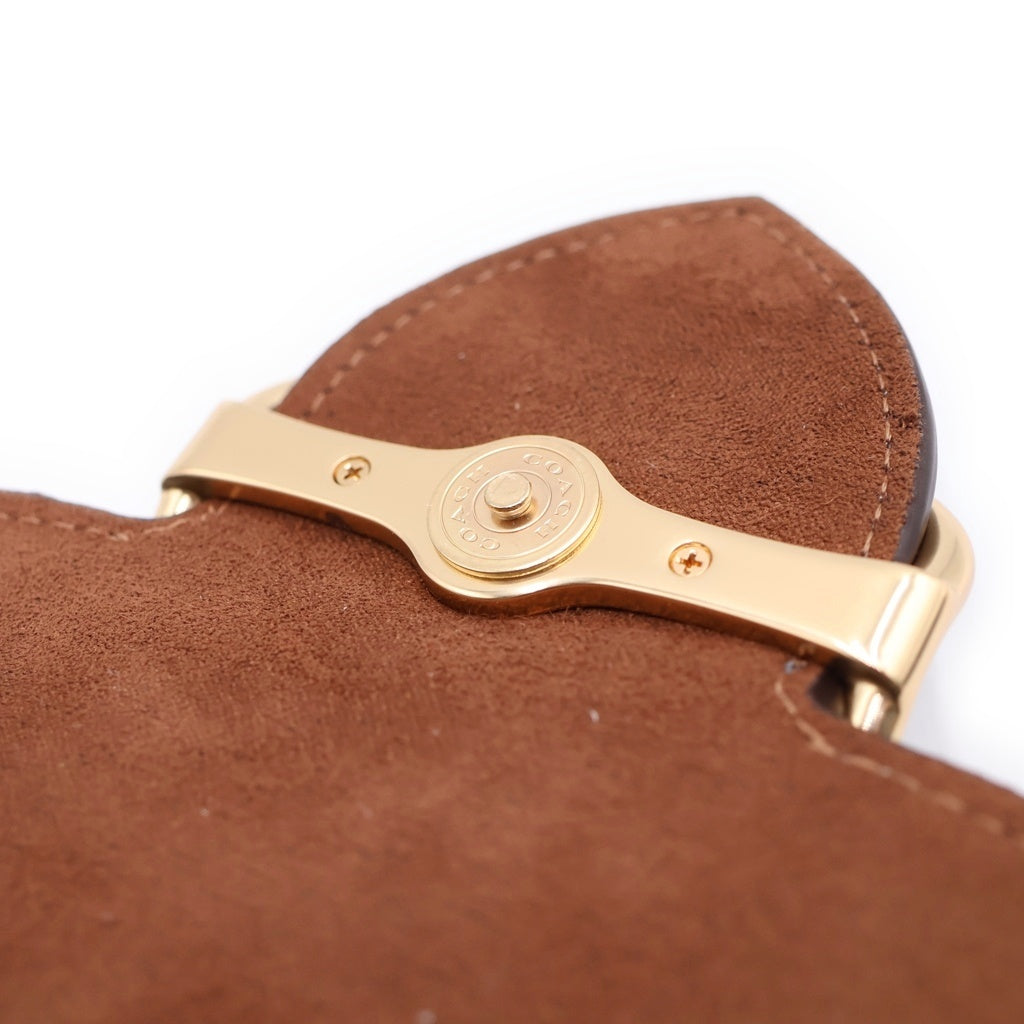 COACH(コーチ) MORGAN SADDLE BAG IN COLORBLOCK SIGNATURE CANVAS モーガン サドル カラーブロック シグネチャー キャンバス ショルダー バッグ ブラウン H2211-CE565 レディース