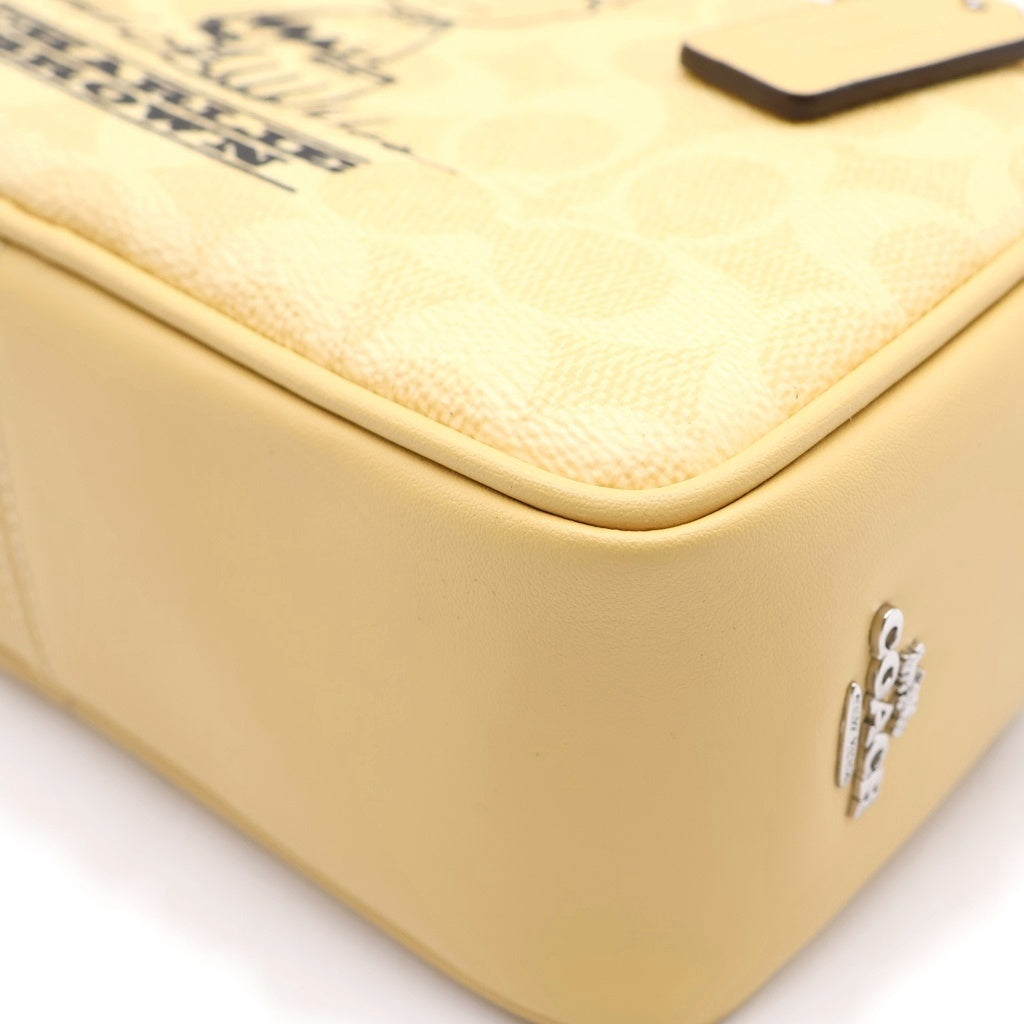 COACH(コーチ) ×PEANUTS SATCHEL CROSSBODY BAG SIGNATURE CANVAS CHARLIE BROWN 2WAY ショルダーハンドバッグ レディース