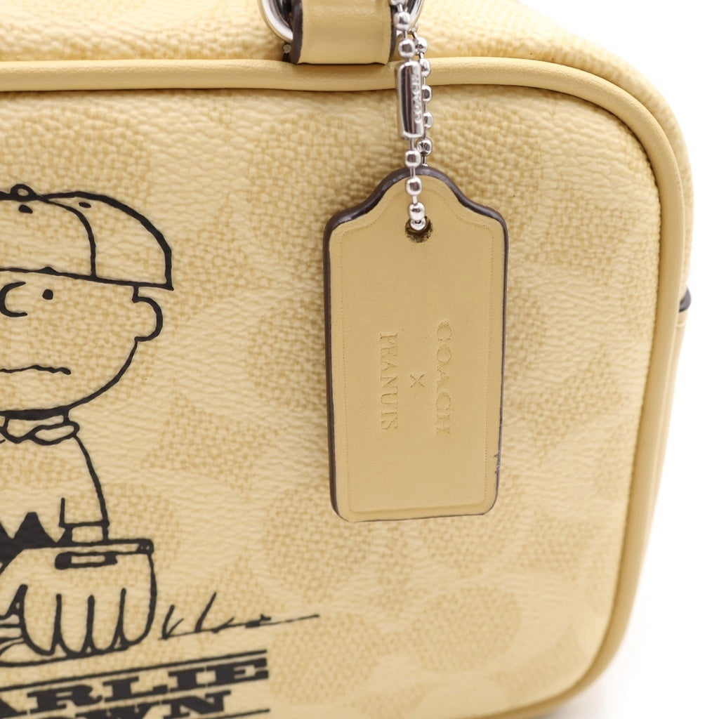 COACH(コーチ) ×PEANUTS SATCHEL CROSSBODY BAG SIGNATURE CANVAS CHARLIE BROWN 2WAY ショルダーハンドバッグ レディース