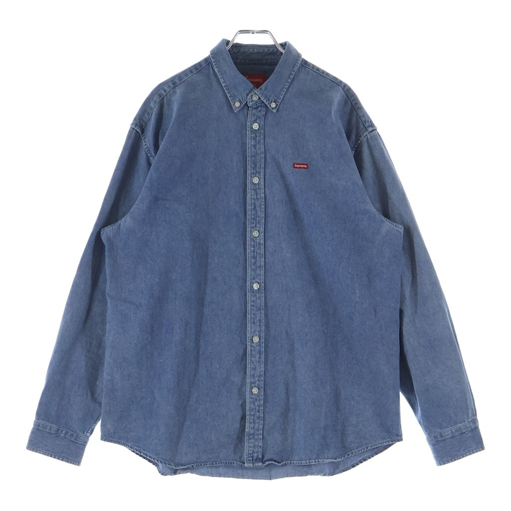 SUPREME(シュプリーム) 25SS Small Box Shirt Denim スモールボックスロゴ 長袖シャツ デニム インディゴ