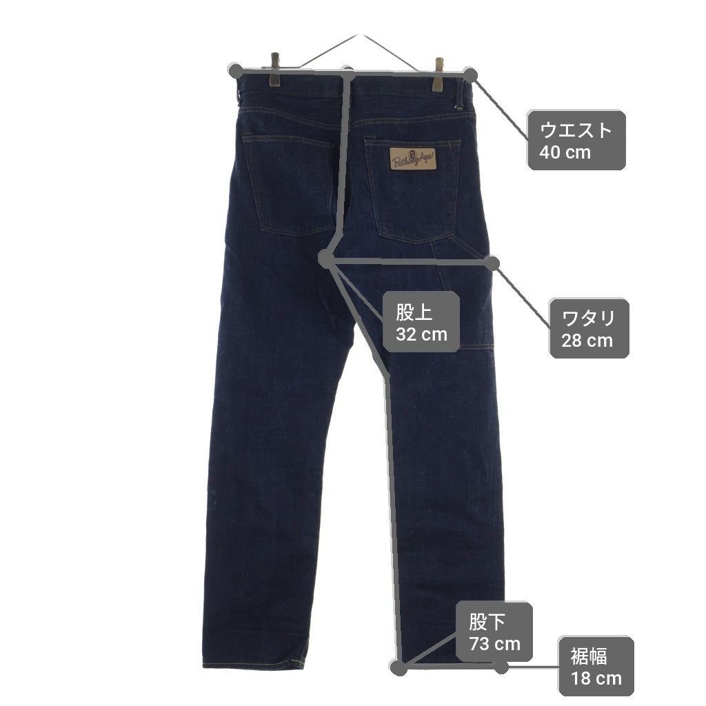 A BATHING APE(アベイシングエイプ) 2008 TYPE-05 SLIM TAPER ジッパーフライ スリム テーパード デニム パンツ インディゴ 001DPA301009X レディース