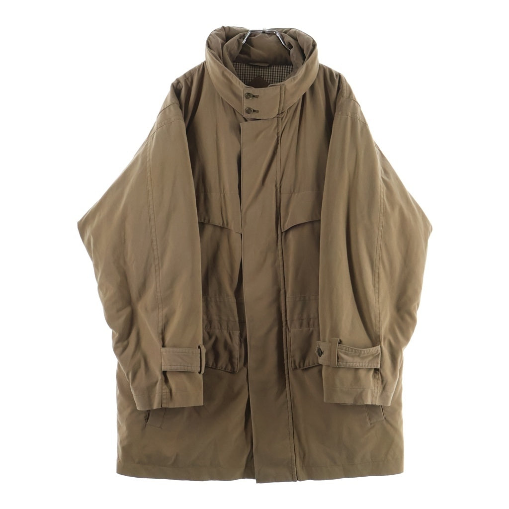 Aquascutum(アクアスキュータム) チェック柄ダウンライナー付き ジップアップ フーデッドミリタリーコート ブラウン 168-00-94 レディース